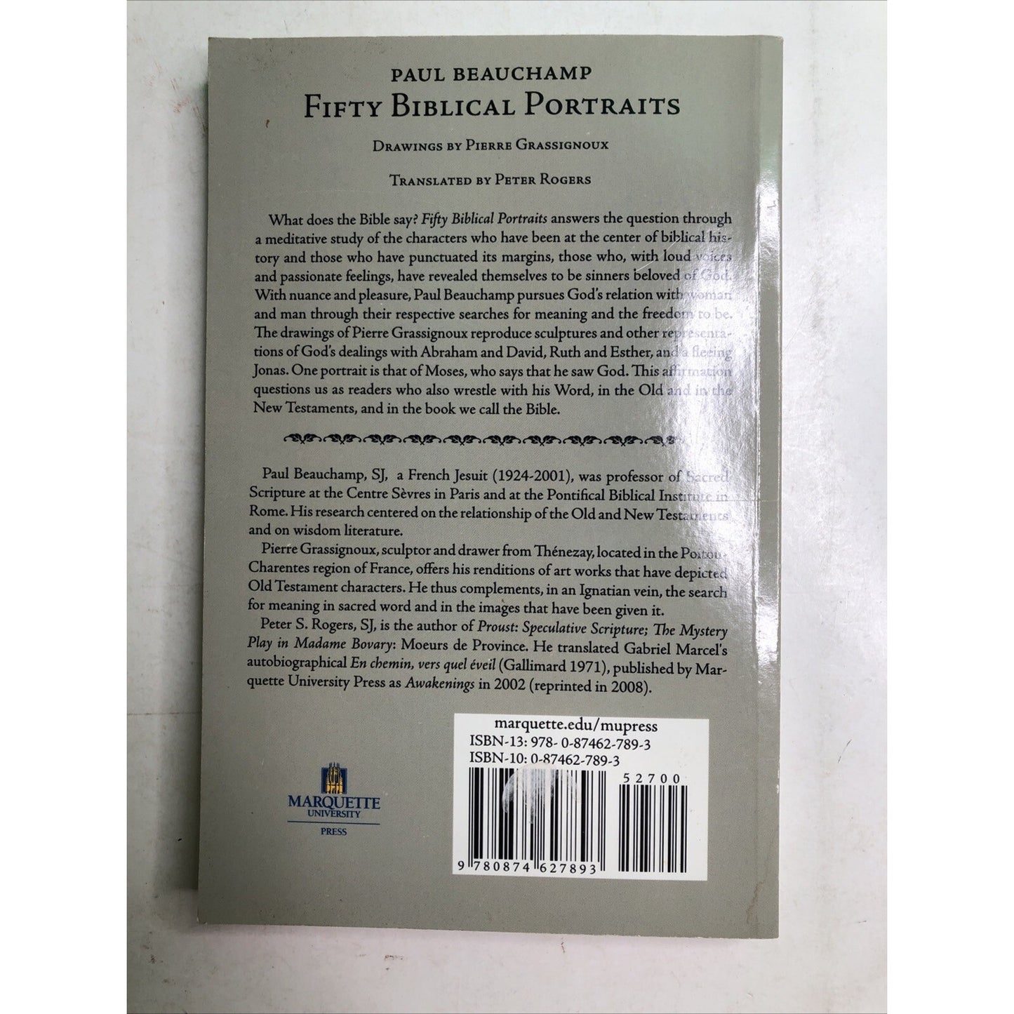 Fifty Biblical Portraits Beachamp Rogers Grassignoux PB SIGNED TRANSLATOR 2011