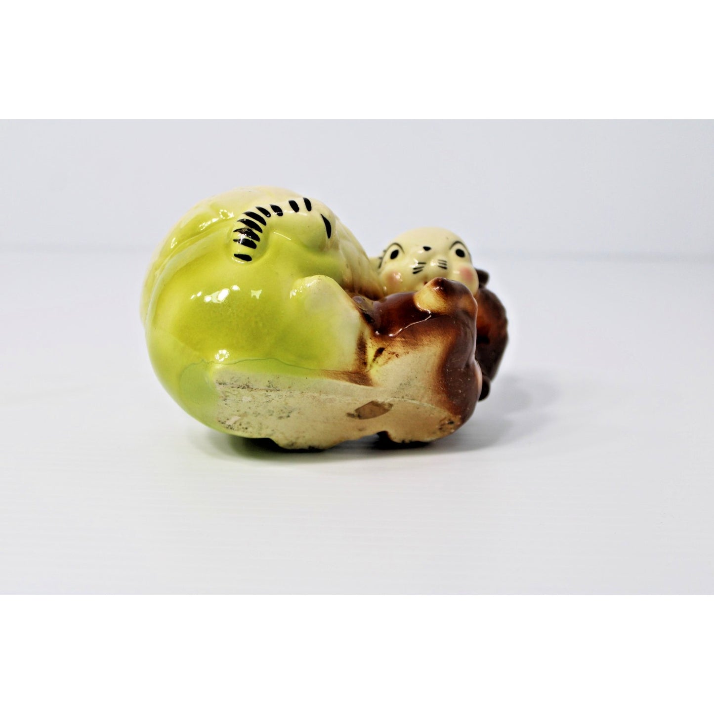 Kitschy 1950s Squirrel Planter w/ Acorn & Worm, Figural Forest Friends- Fun!