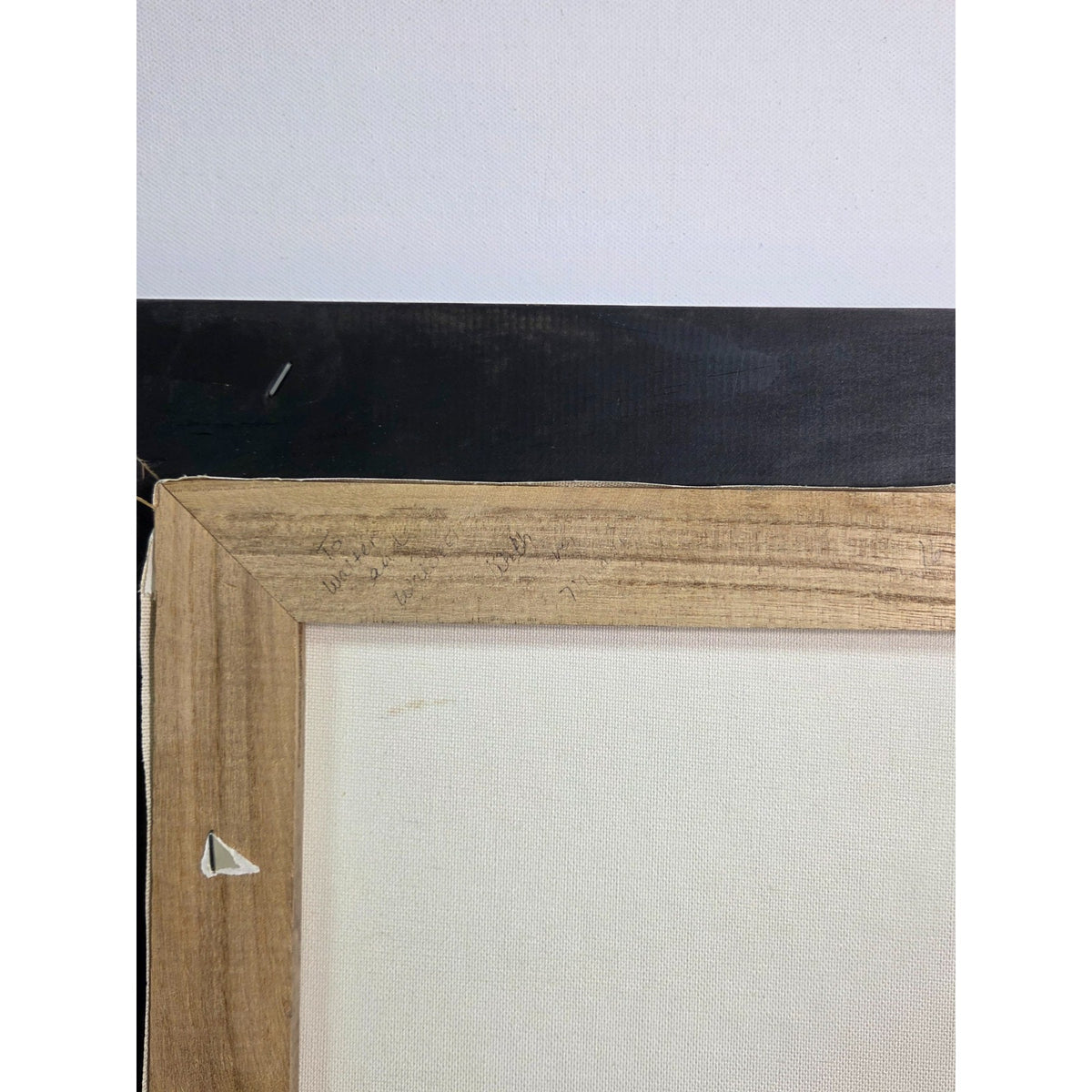 Vintage 1974 Melanie Wesley Signed Coastal Impasto Painting - Rustic Bark Frame