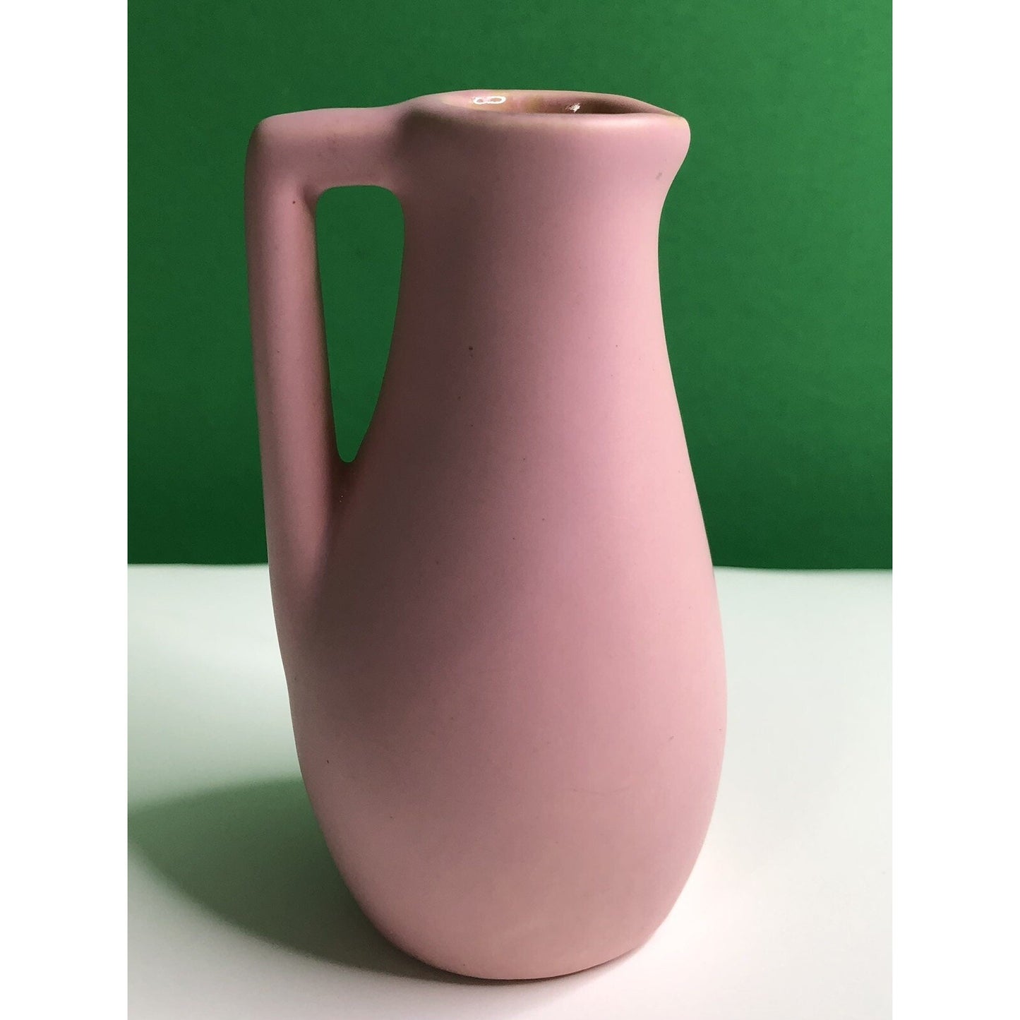 Vintage KELLOGGS POTTERY CREAMER Vase Pink Northern Michigan