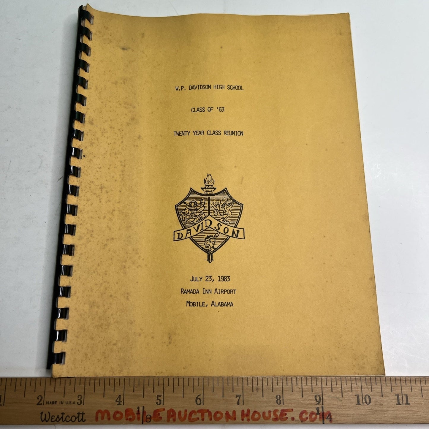 1983 WP Davidson High School Reunion Program Directory Mobile Alabama Class 1963