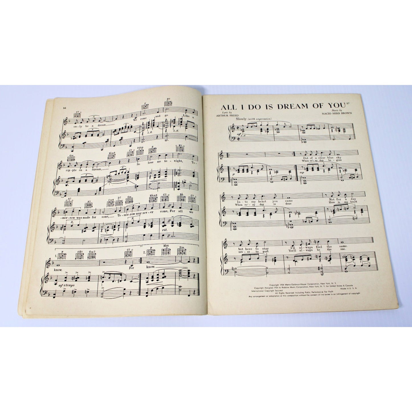 1945 Sheet Music Booklet: Ginny Simms Radio Favorites w/ Words & Guitar Chords