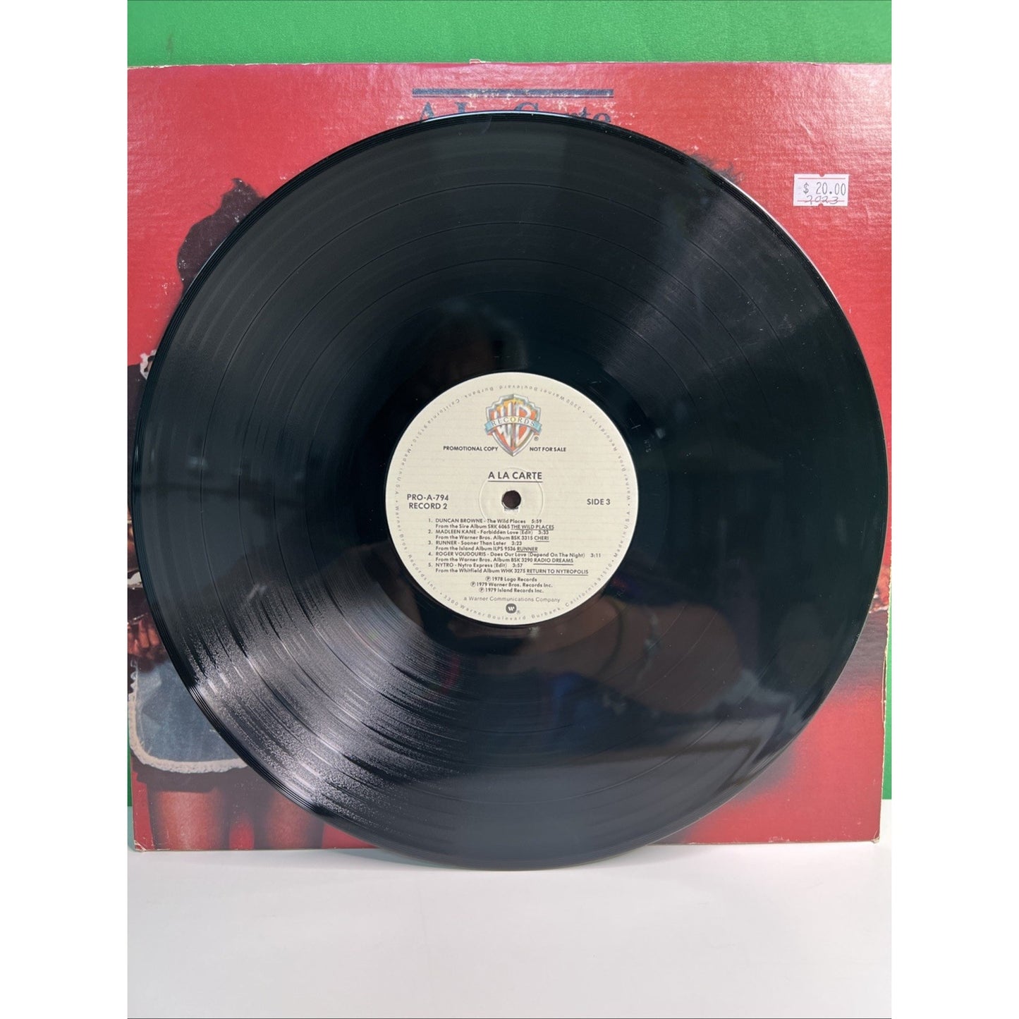 A La Carte 1979 Warner PROMO 2 LP B-52's Robert Palmer Mavis Staples GATEFOLD