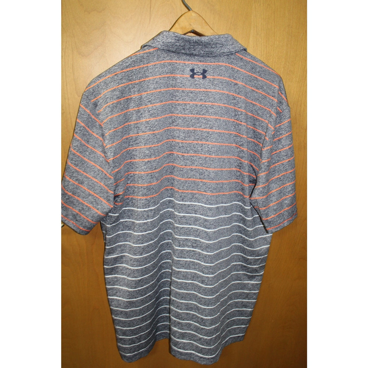 Under Armour Men's XL Playoff 3.0 Divide Heather Stripe Polo Halo Gray Orange