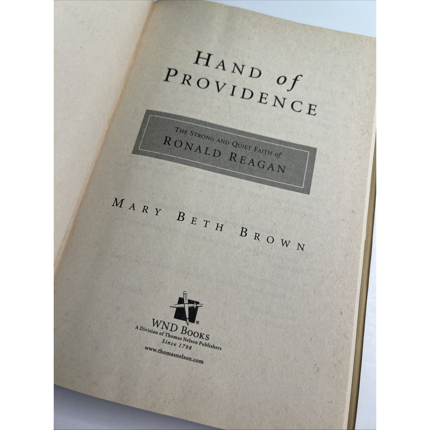 Hand of Providence : Ronald Reagan - Mary Beth Brown (2004, Hardcover, DJ)
