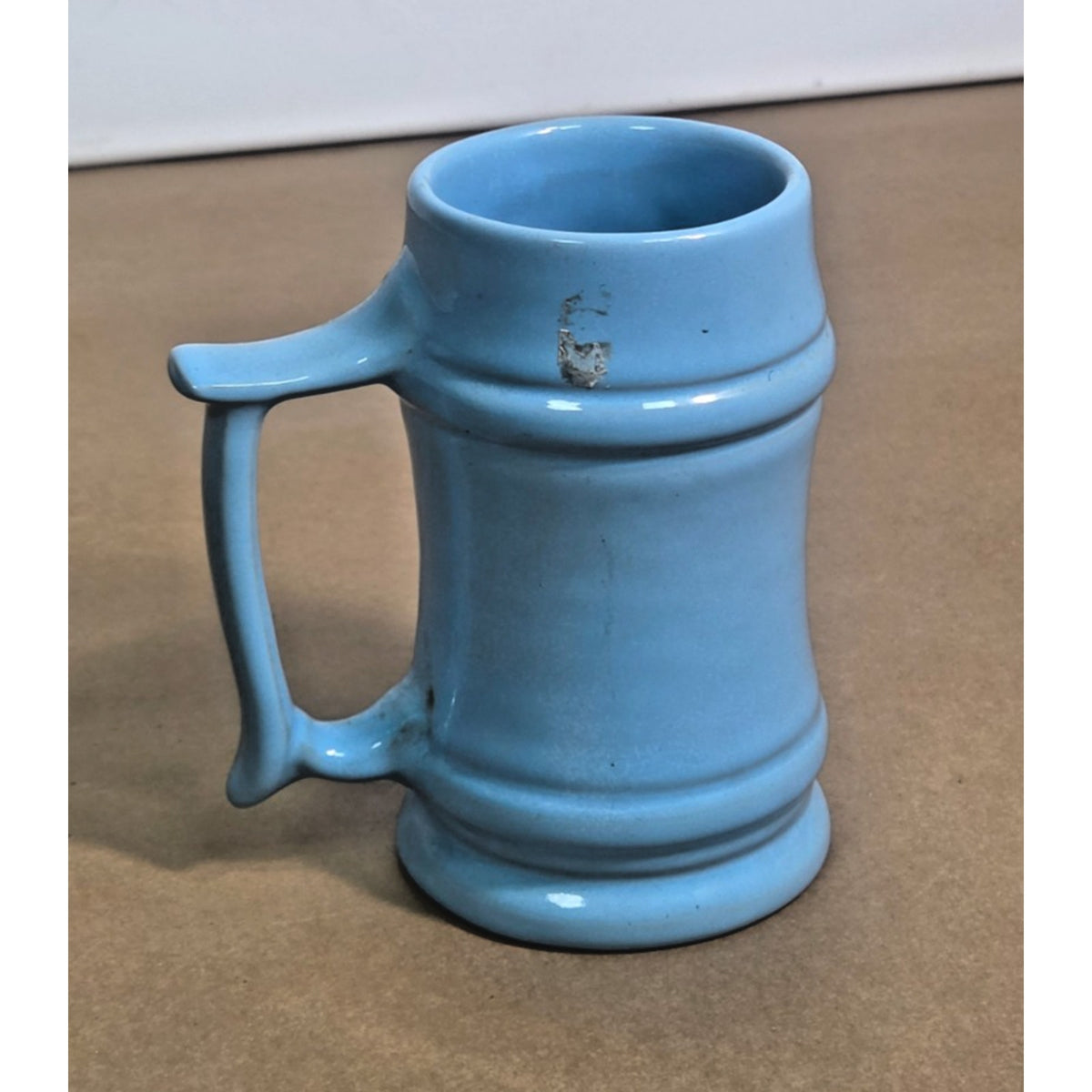 Vintage 1985 Frankoma M2 Cowtown Jim Beam Bottle Club Anniversary Mug, Blue