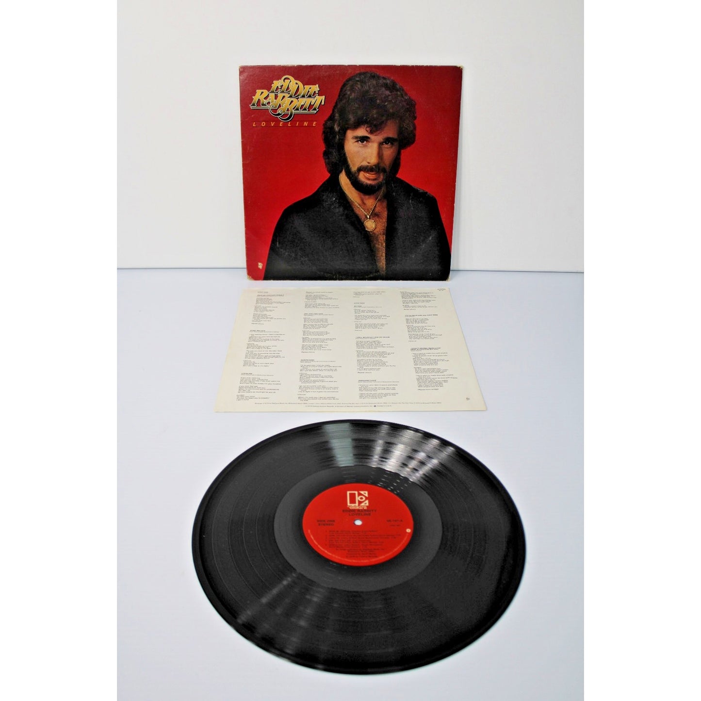 Eddie Rabbit- Loveline, 1979 Electra 6E-181 w/ Insert & Poster, 1980s Country EX