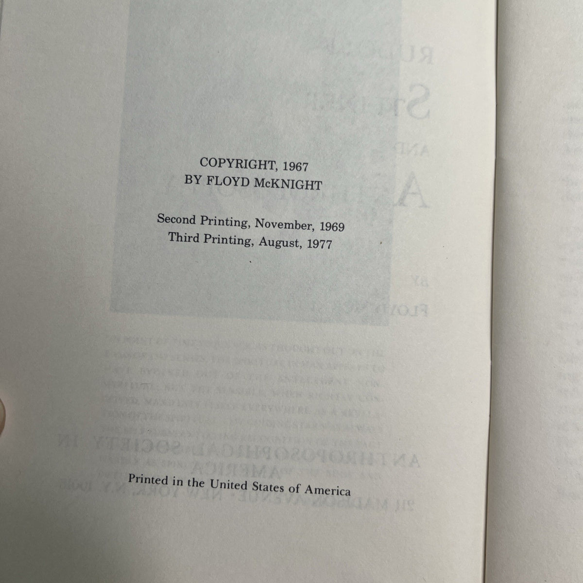 Rudolf Steiner and Anthroposophy 1967/1977 Third Printing By Floyd McKnight