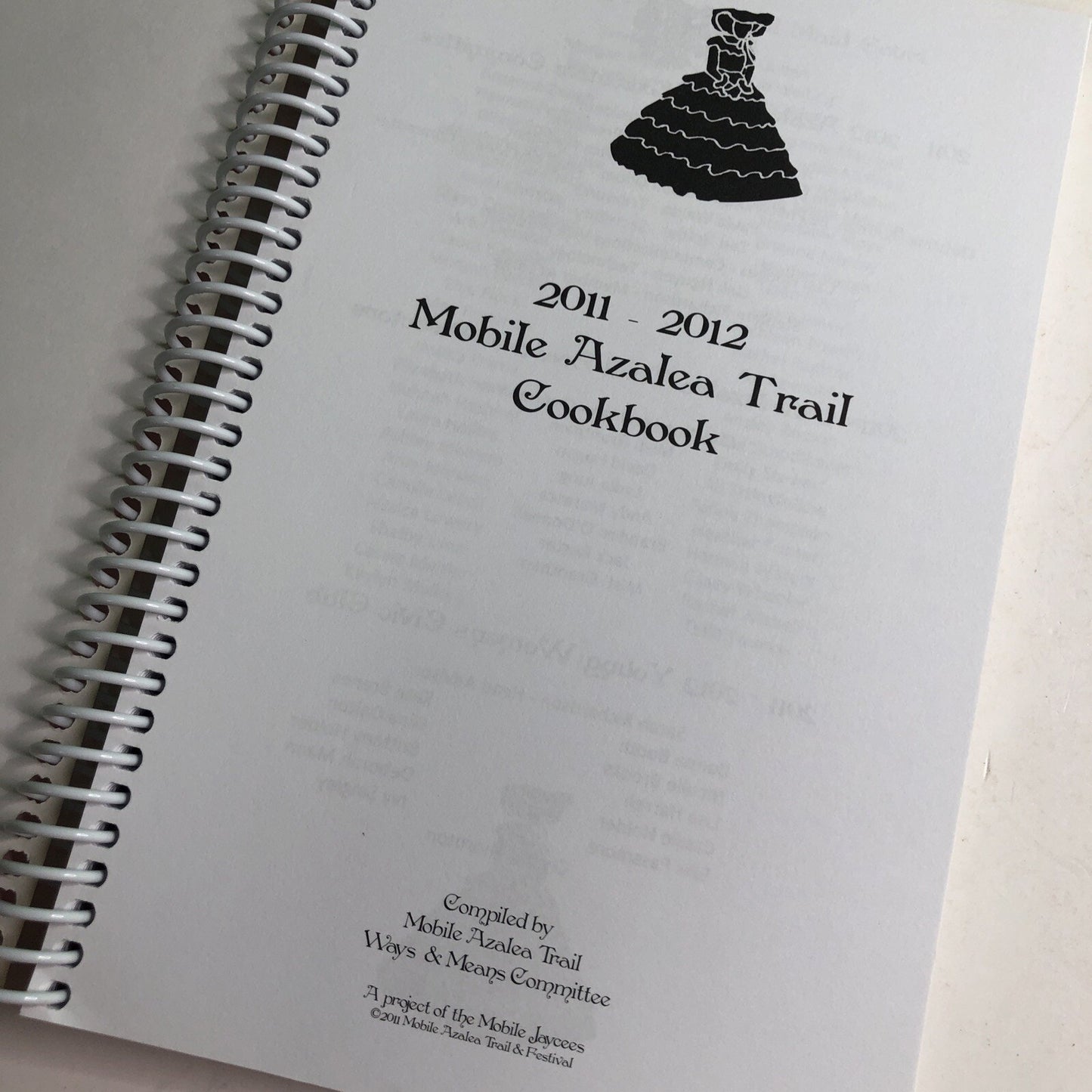 2011-2012 Mobile Azalea Trail Recipe Collection Cookbook AL Alabama