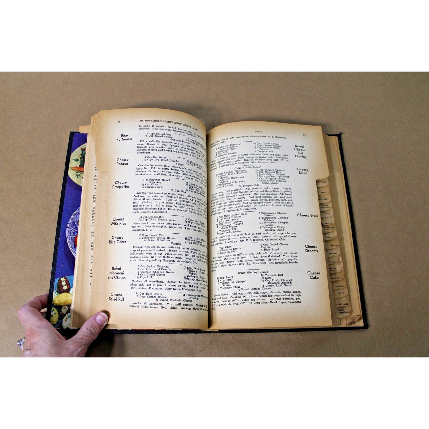 Vintage 1954 Searchlight Recipe Book, 25th Edition, HC Tabbed Illustrated