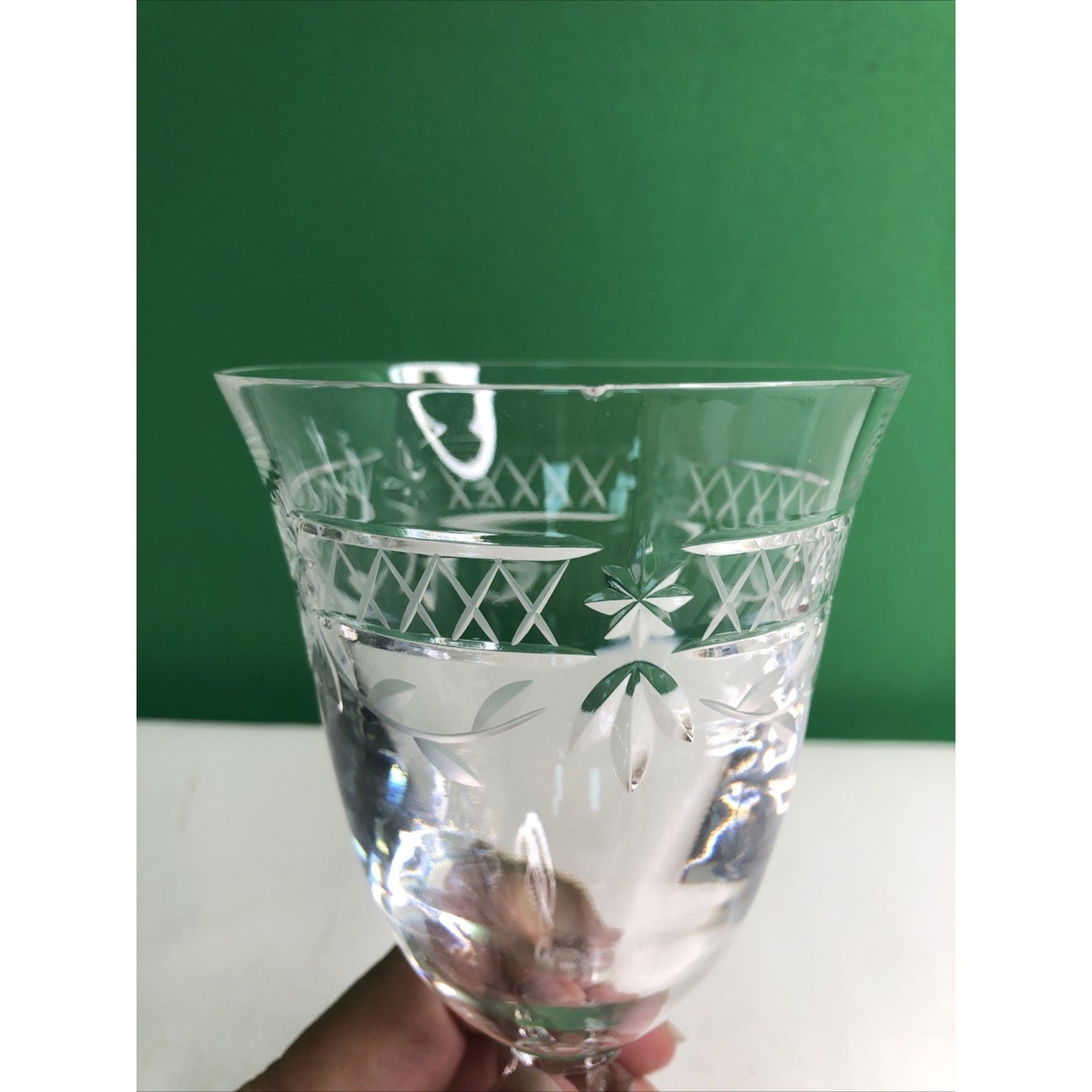 Mixed Lot 7 Royal Doulton WELLESLEY Wine Glasses (3) & Water Goblets (4) CHIPS