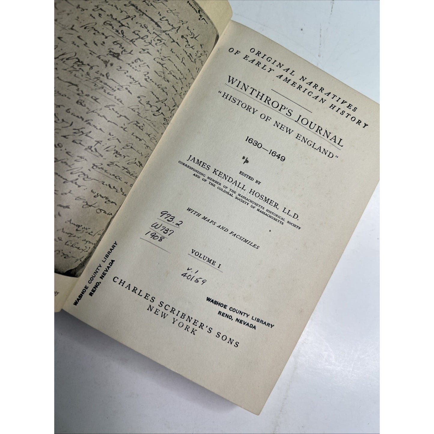 Winthrop’s Journal History of New England 1630-1649 by Hosmer Vol 1 1908