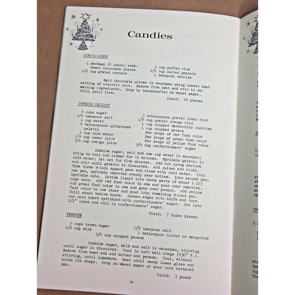 Vintage Texas Electric Service Co. Holiday Recipes Cookbook Mid-Century Retro