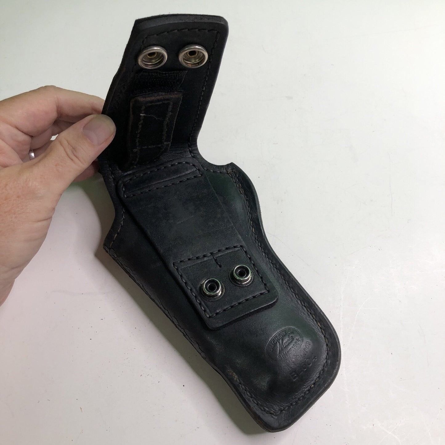 Vintage Bucheimer Black Leather Gun Holster B2604 Adjustable