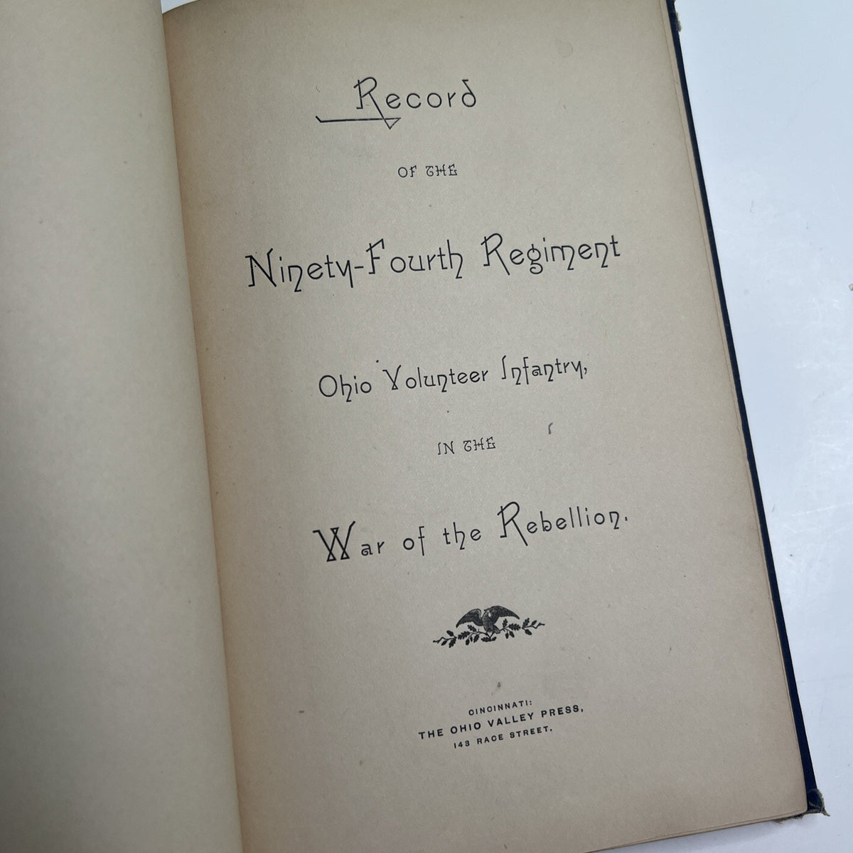 Antique Book The Gallant Ninety-Fourth American Civil War W/Provenance Ohio 1888