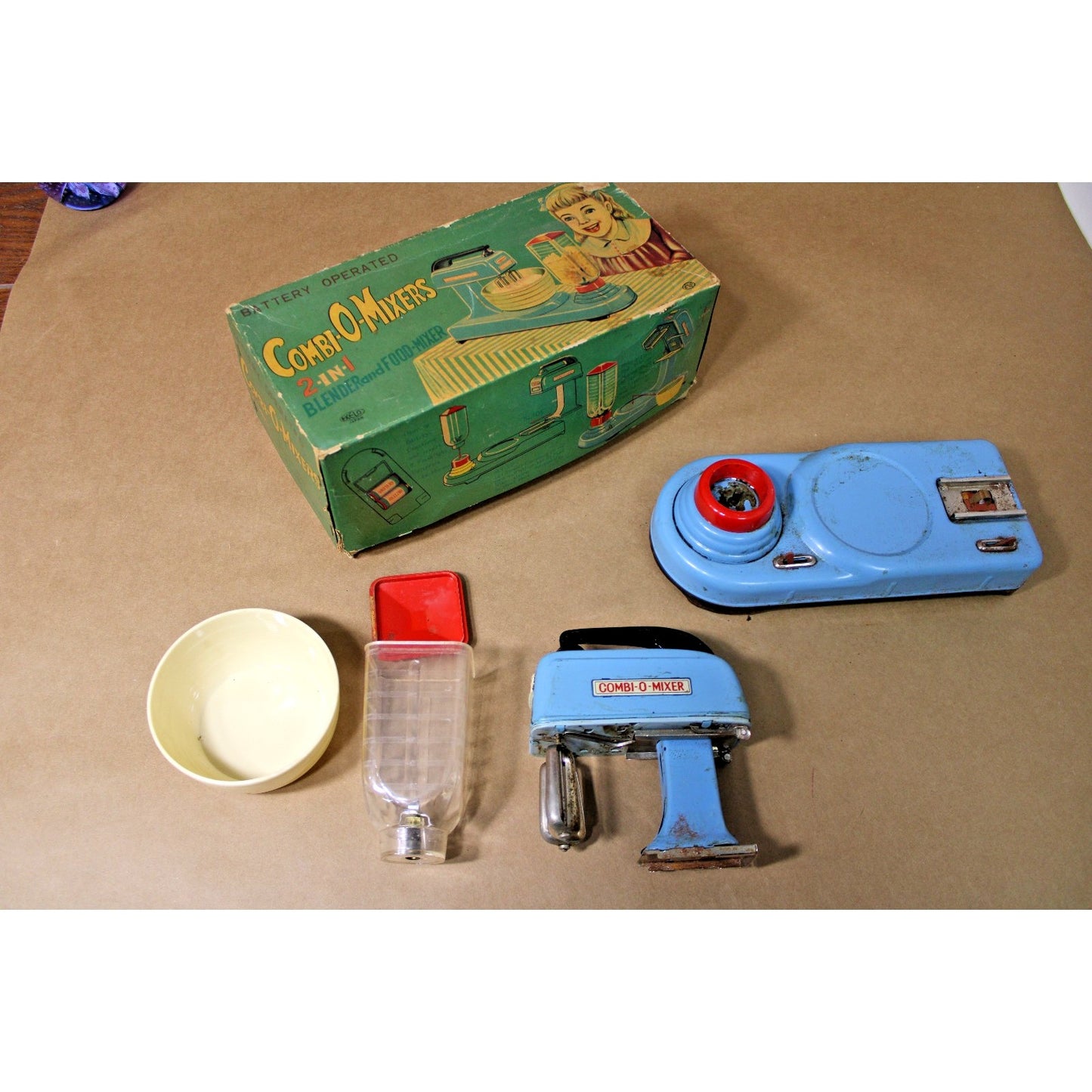 Vintage Daiya Japan Battery Operated Combi-O-Mixers 2•in•1 Toy Original Box