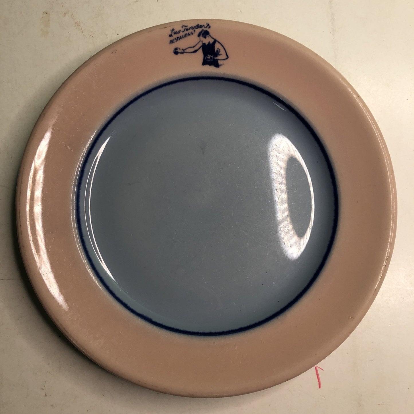Old Rare LEW TENDLER’S RESTAURANT PLATE 8” Diameter Jewish Boxer Boxing