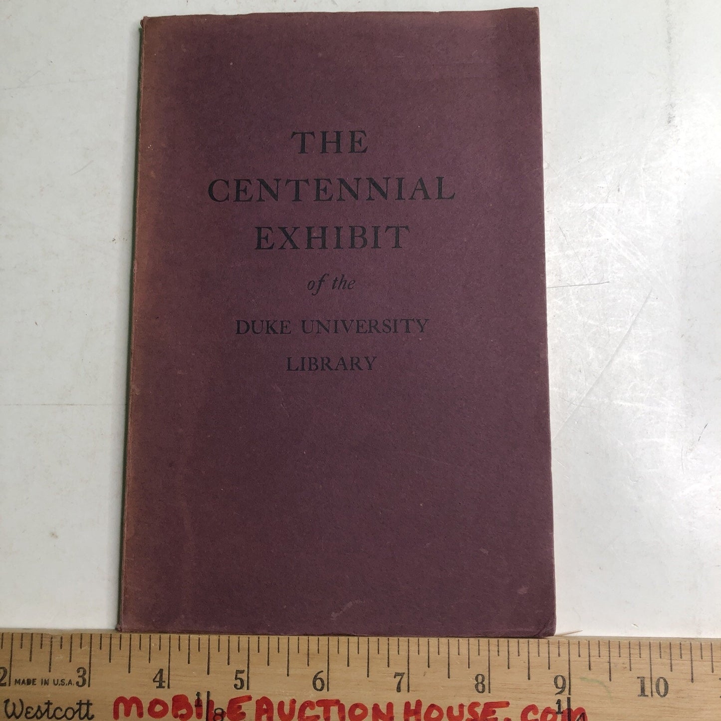 1939 Duke University Library Centennial Exhibit Durham North Carolina Illus. PB
