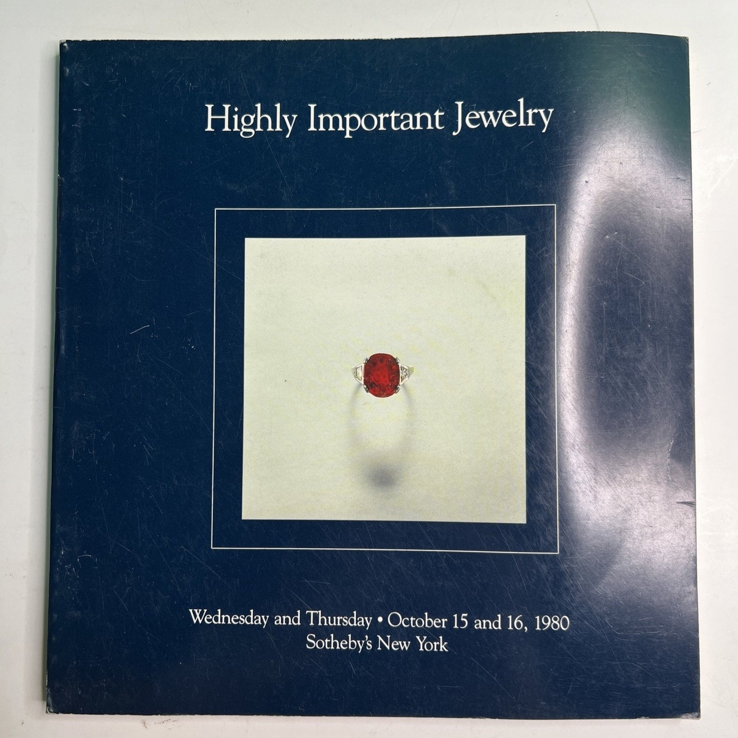 Sotheby’s Auction Catalog October 15 & 16, 1980 Highly Important Jewelry