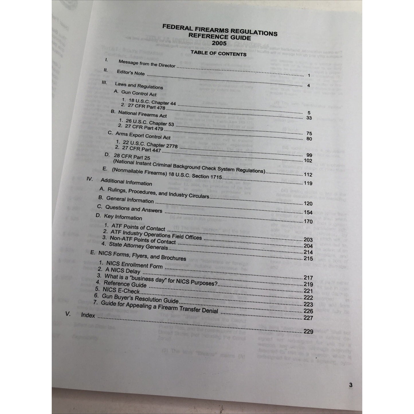 2005 ATF Federal Firearms Regulations Reference Guide - 243 Pages