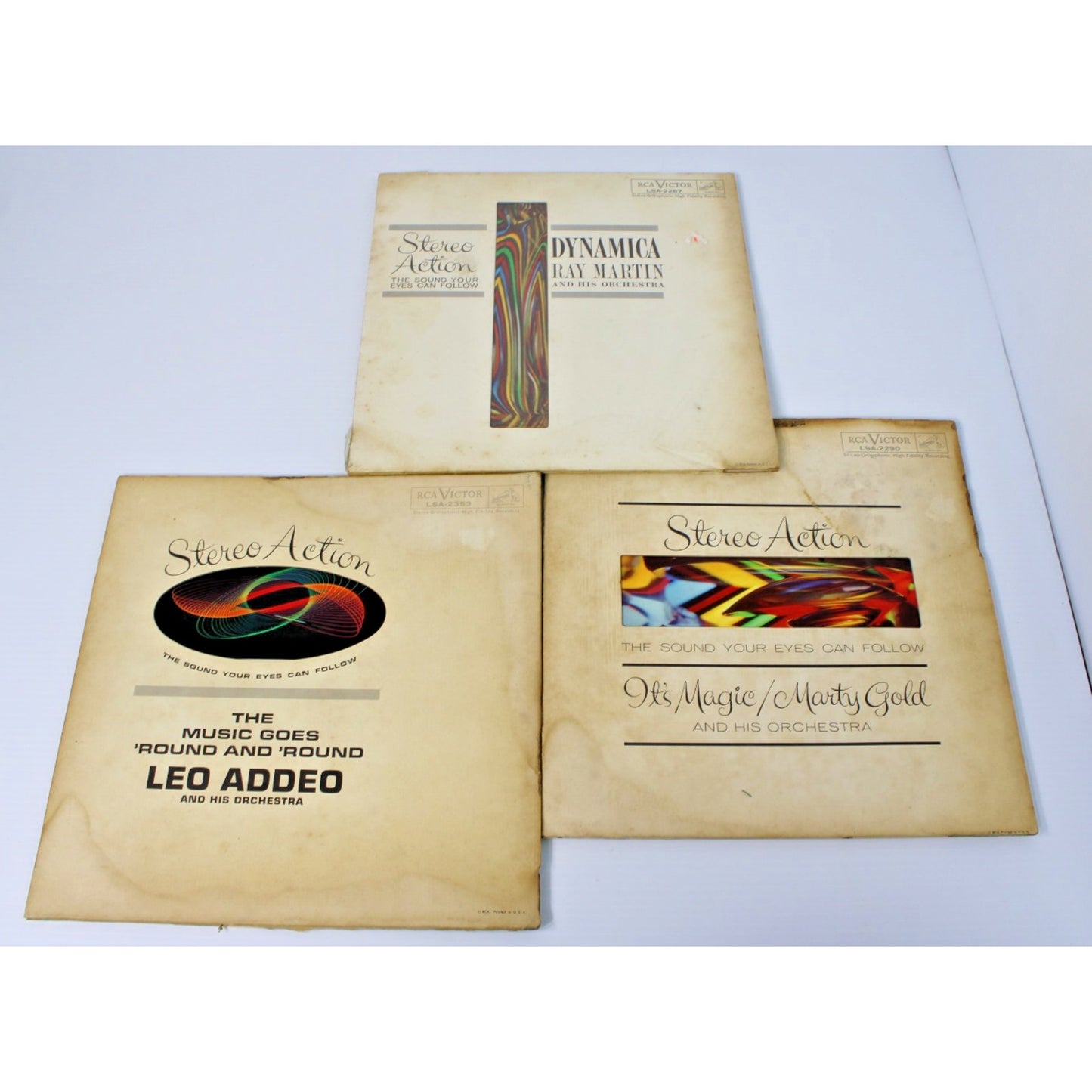 3 Rare "Stereo Action" RCA Demo Albums Channel-Jumping Space Age Exotica Effects