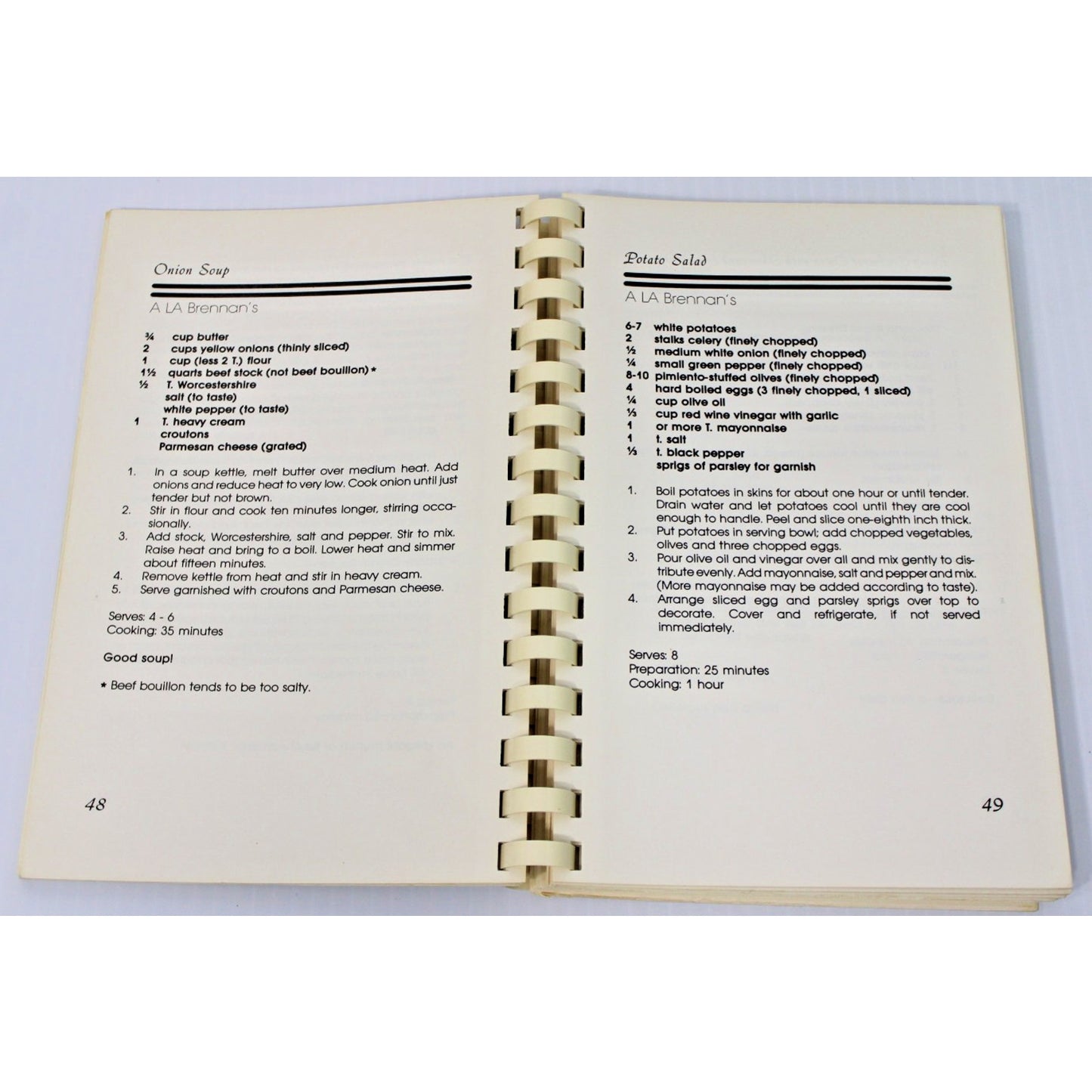 Vintage "A La New Orleans: Restaurant Recipes"- Michael Grady, 1980 Spiral Bound