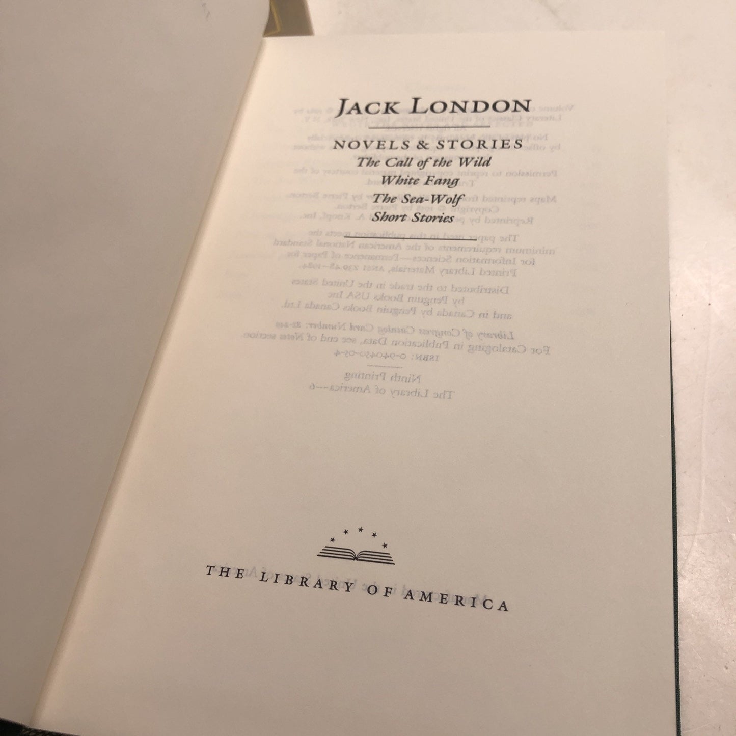Jack London Novels And Stories Hardcover LOA Limited Slip Case Edition HC VG