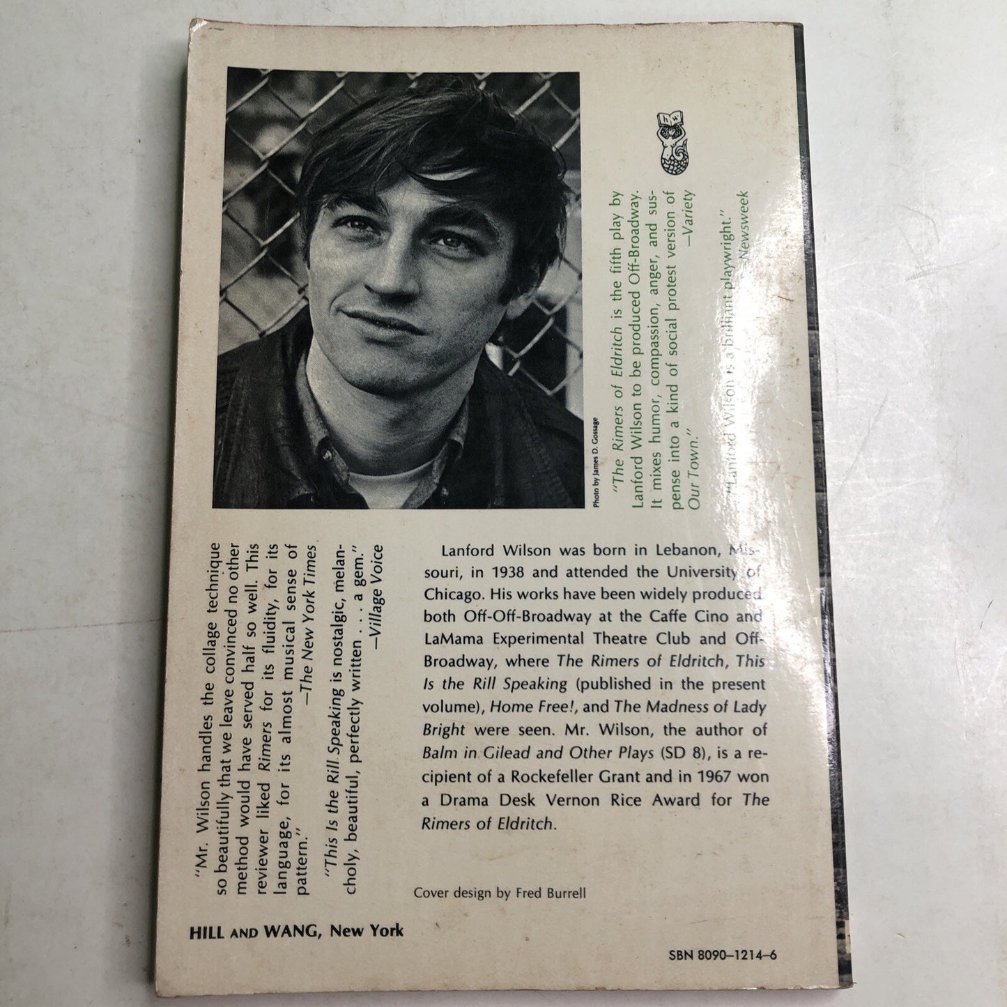 Lanford WILSON THE RIMERS OF ELDRITCH & OTHER PLAYS 1st Edition 8th PRINTING