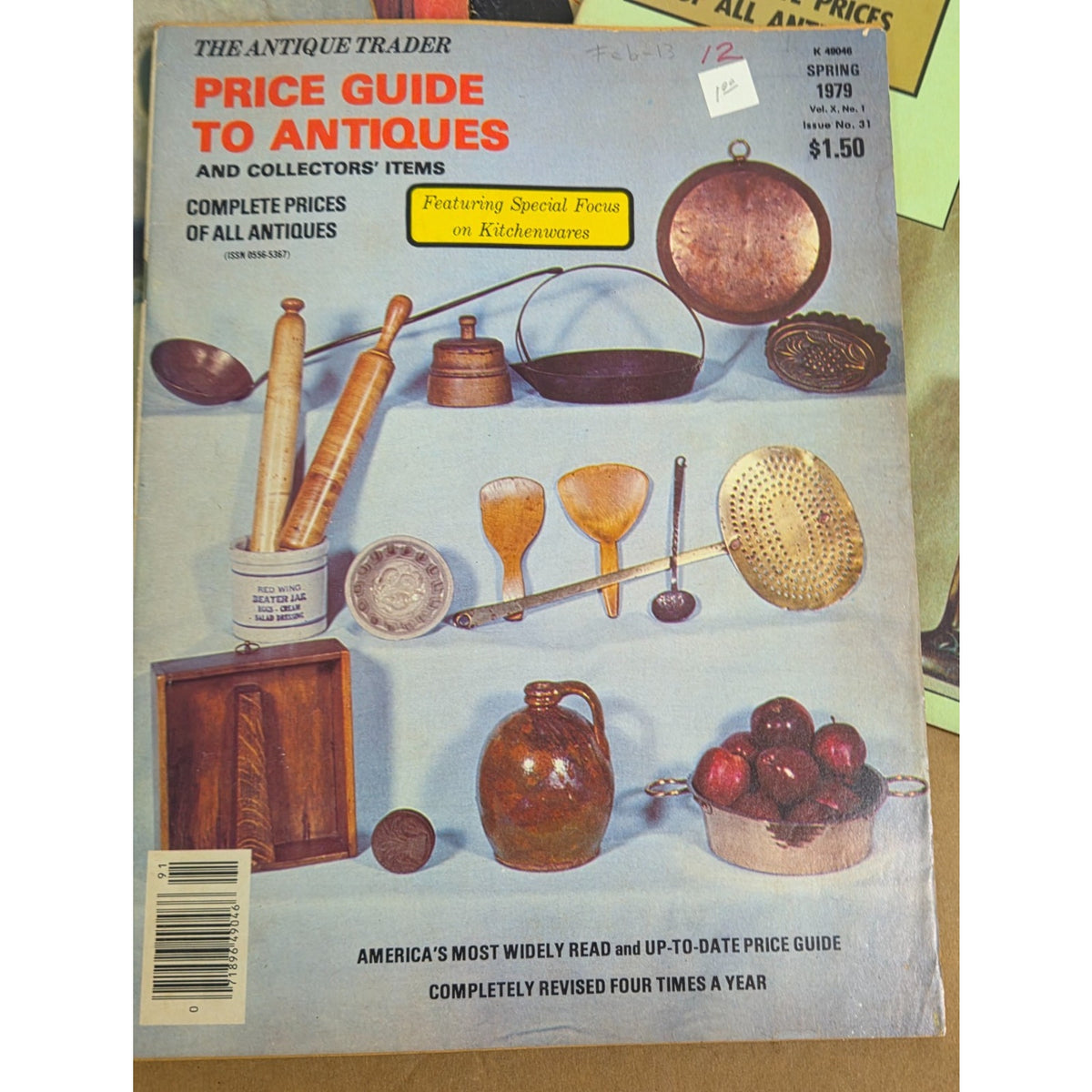 5 Vintage The Antique Trader Price Guide to Antiques Magazine Lot 1973-1980