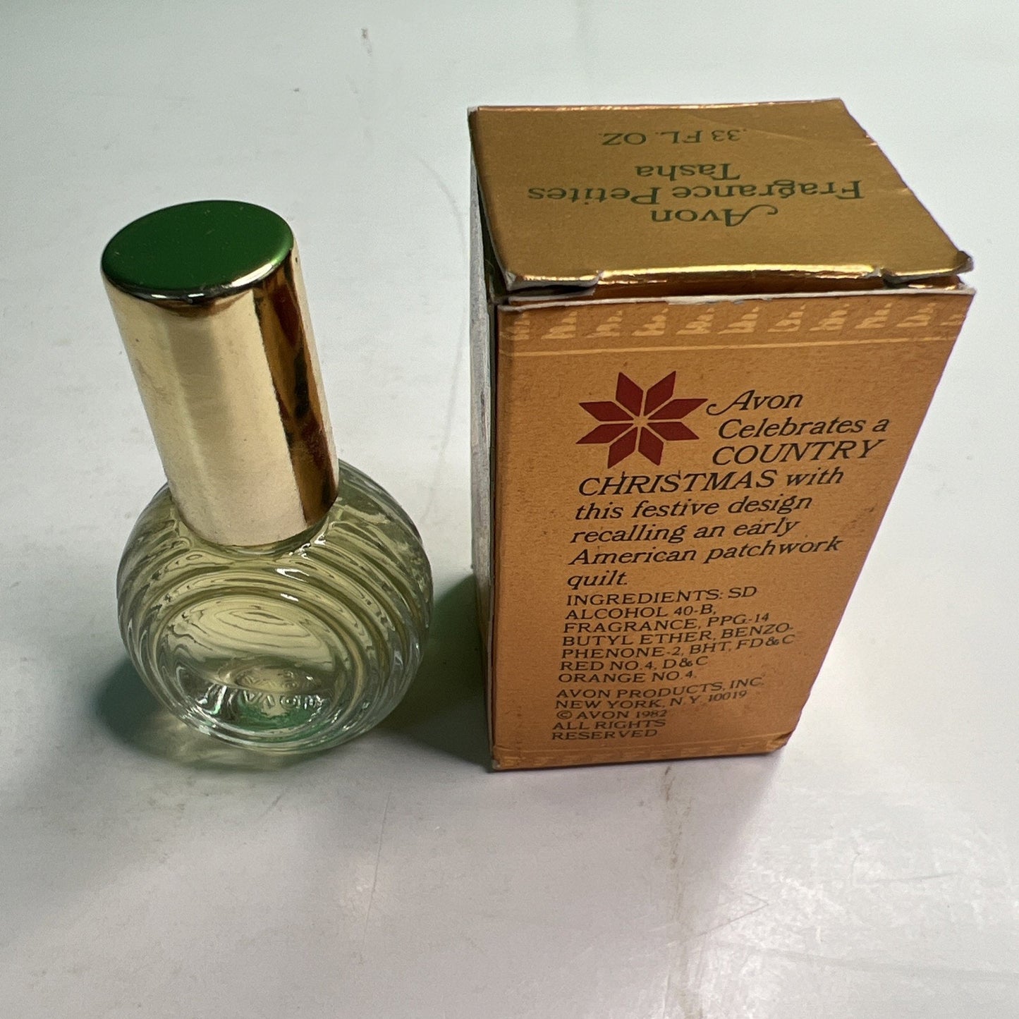 Avon Fragrance Petites Tasha .33 FL OZ Fluid Mini Perfume Bottle with Box