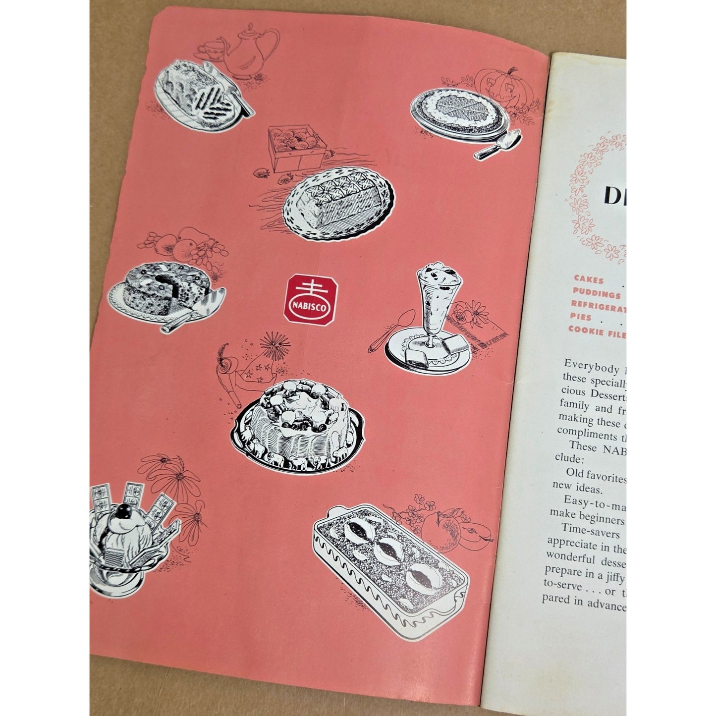 Vintage 1950s Nabisco 75 Delicious Desserts Recipe Booklet Mary Ellen Baker