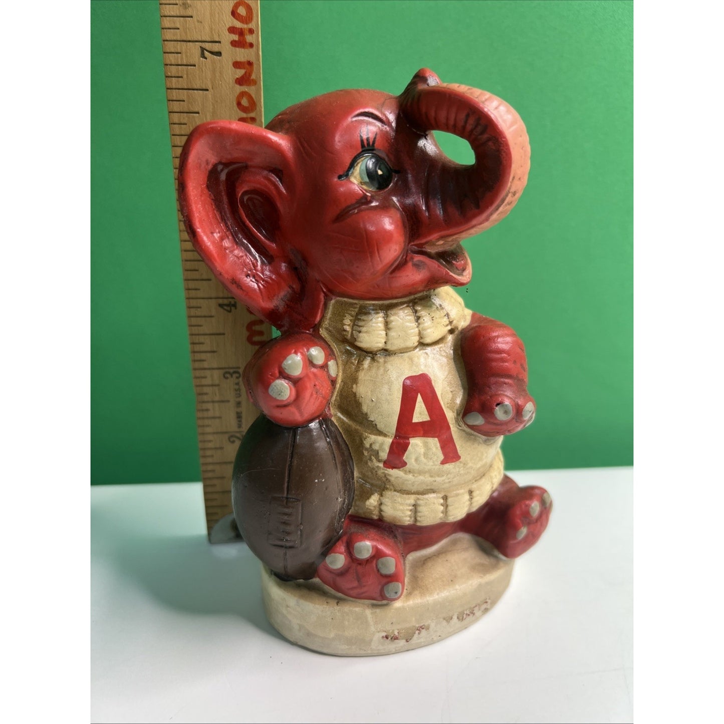 Vintage QUINCO New Orleans Elephant Bank Alabama Crimson Tide Football Ceramic