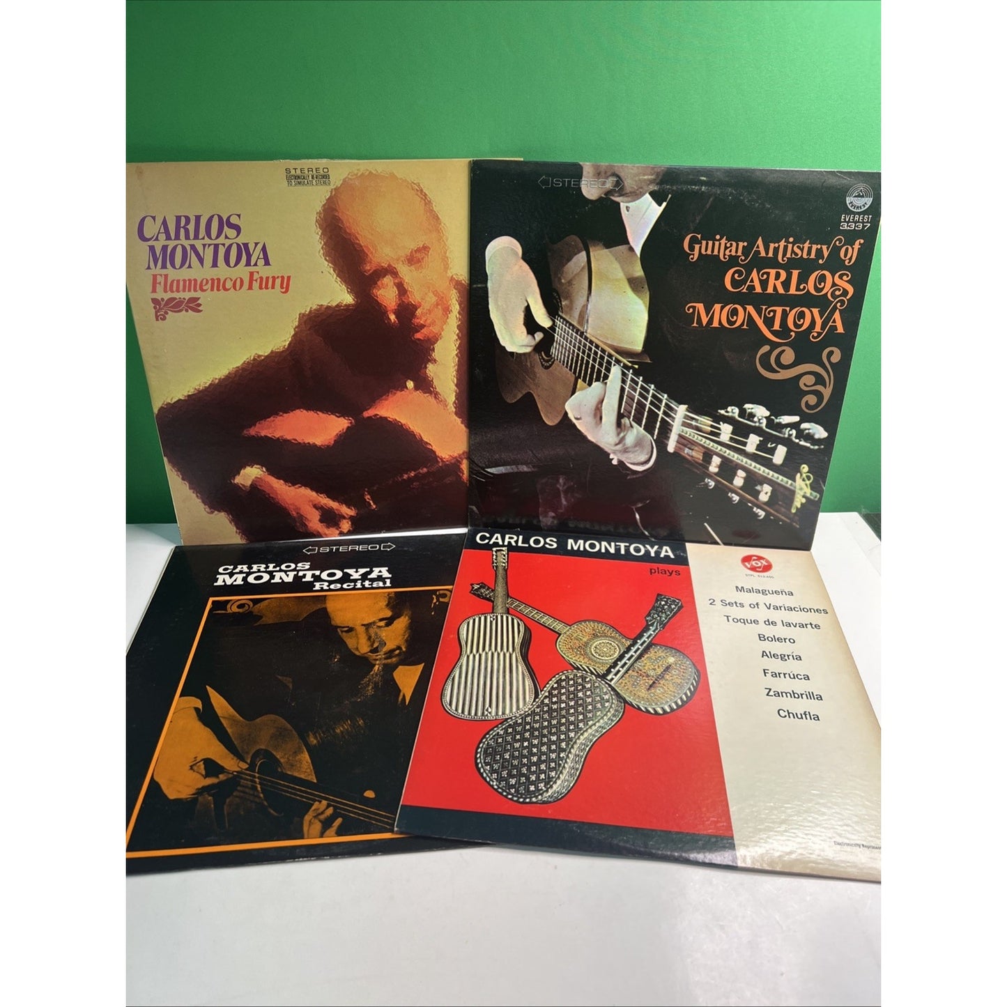 Lot Of 4 CARLOS MONTOYA LP Albums Everest/Vox Guitar