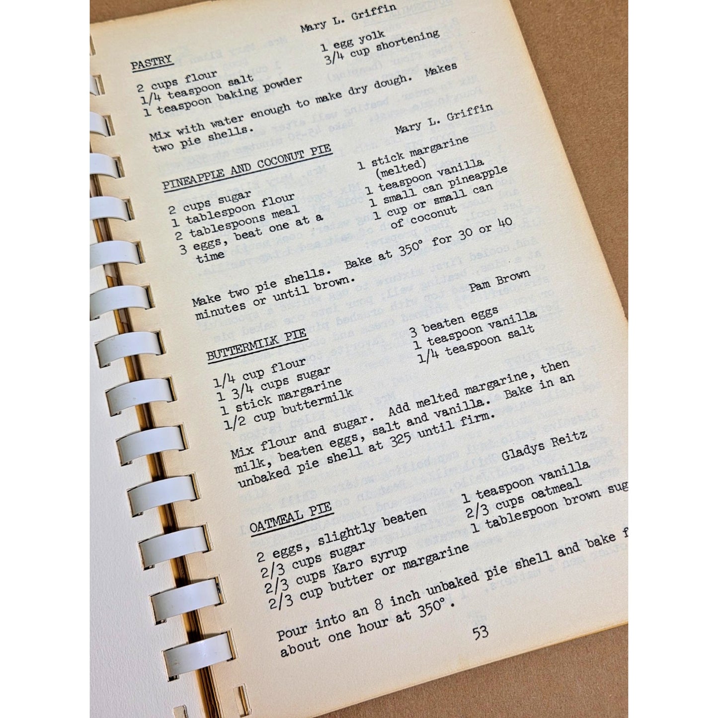 Vintage 1973 Cedar Hill First Methodist Church Cookbook - Recipes of Members