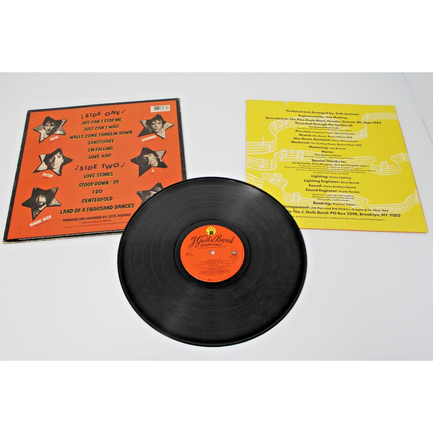 J.Geils Band- Showtime! Historic Live Album! 1982 EMI SO-17087 Classic LP VG+