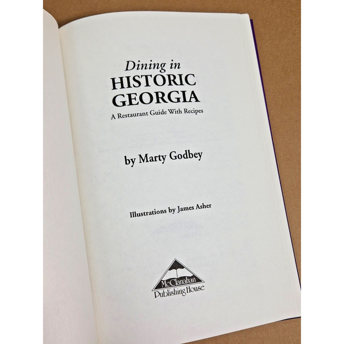 Vintage Dining in Historic Georgia Cookbook & Guide (1993) Marty Godbey HC