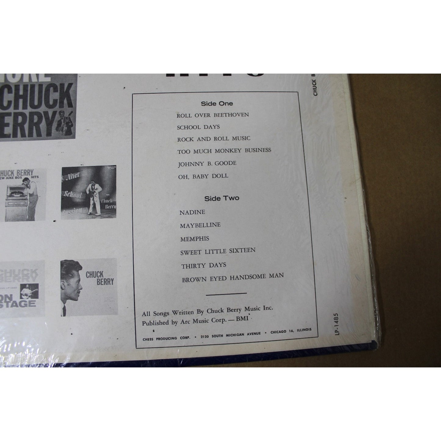 Chuck Berry Greatest Hits LP Vinyl Album Chess 1964 LP-1485 33 1/3 RARE!