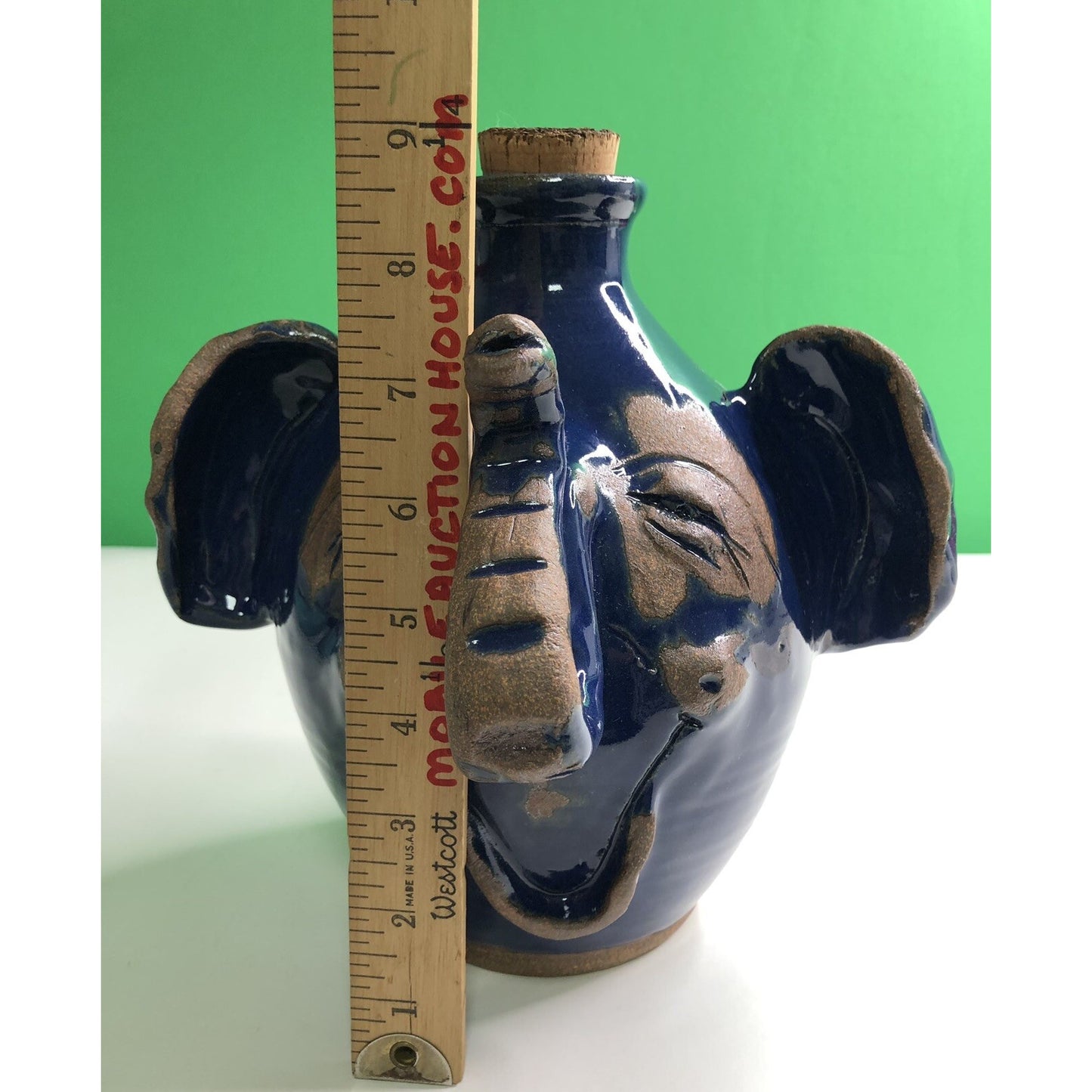 Vintage MUD DABBER’S ELEPHANT JUG North Carolina Art Pottery With Flyer
