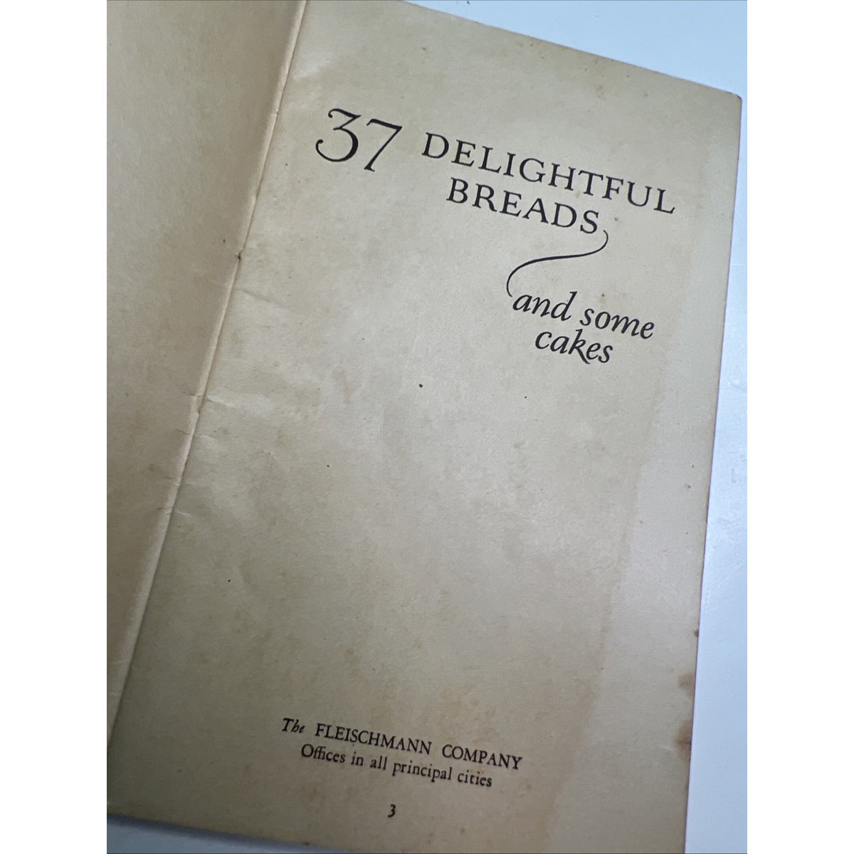 Vintage 1920 Fleischmann Co. Delicious Recipes 37 Delightful Breads & Some Cakes
