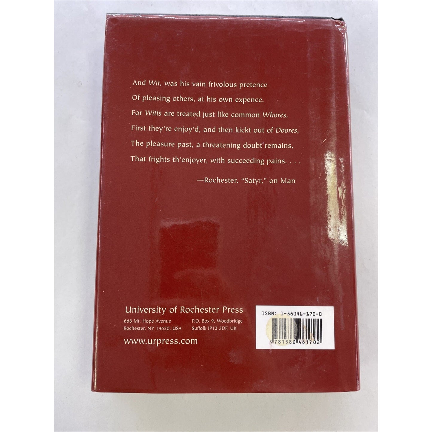 A Profane Wit : The Life of John Wilmot, Earl of Rochester by James W. Johnson