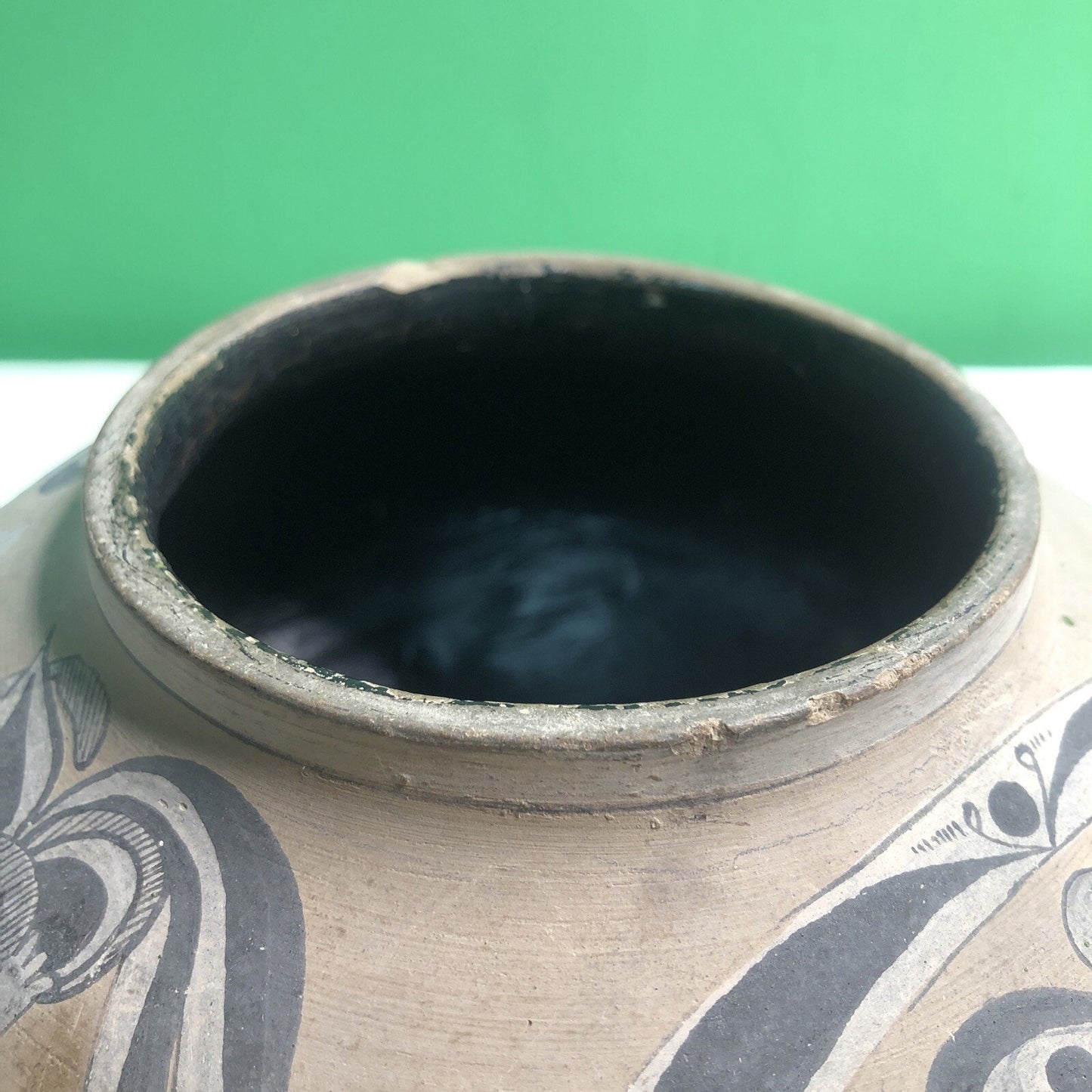 Native American Or Mata Ortiz Style Handpainted Pottery Vase Pot Polychrome