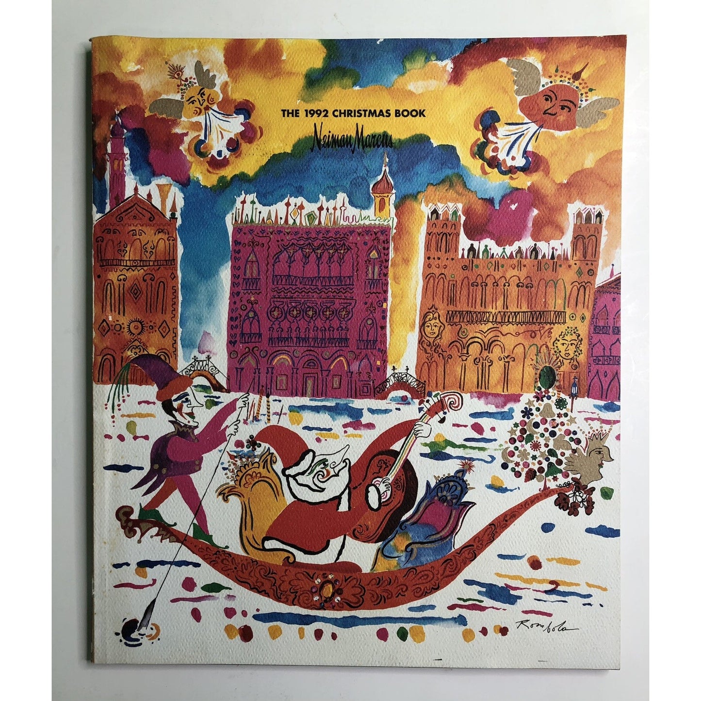 1992 Neiman Marcus Christmas Book Catalog Vintage Cover Art By John Rombola