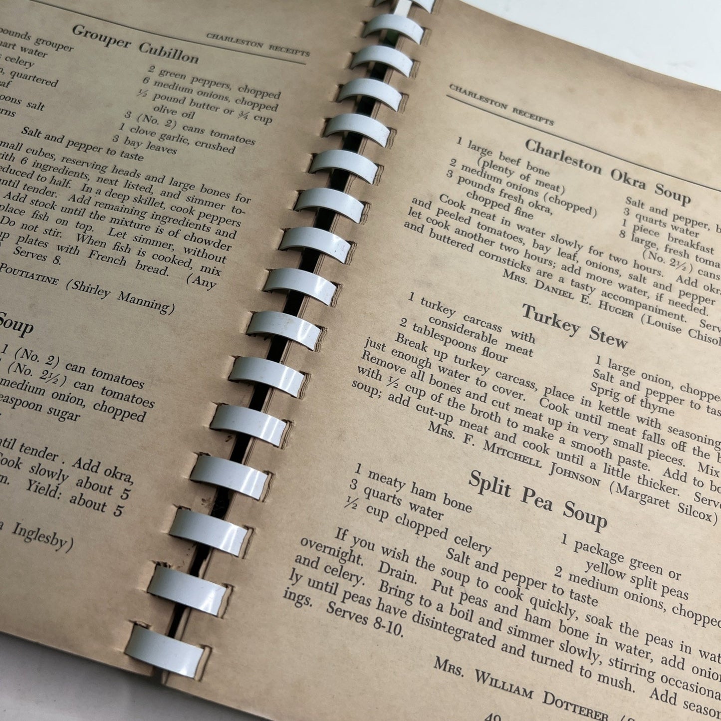 Charleston Receipts by the Junior League 1950 19th Printing 1974 Cookbook