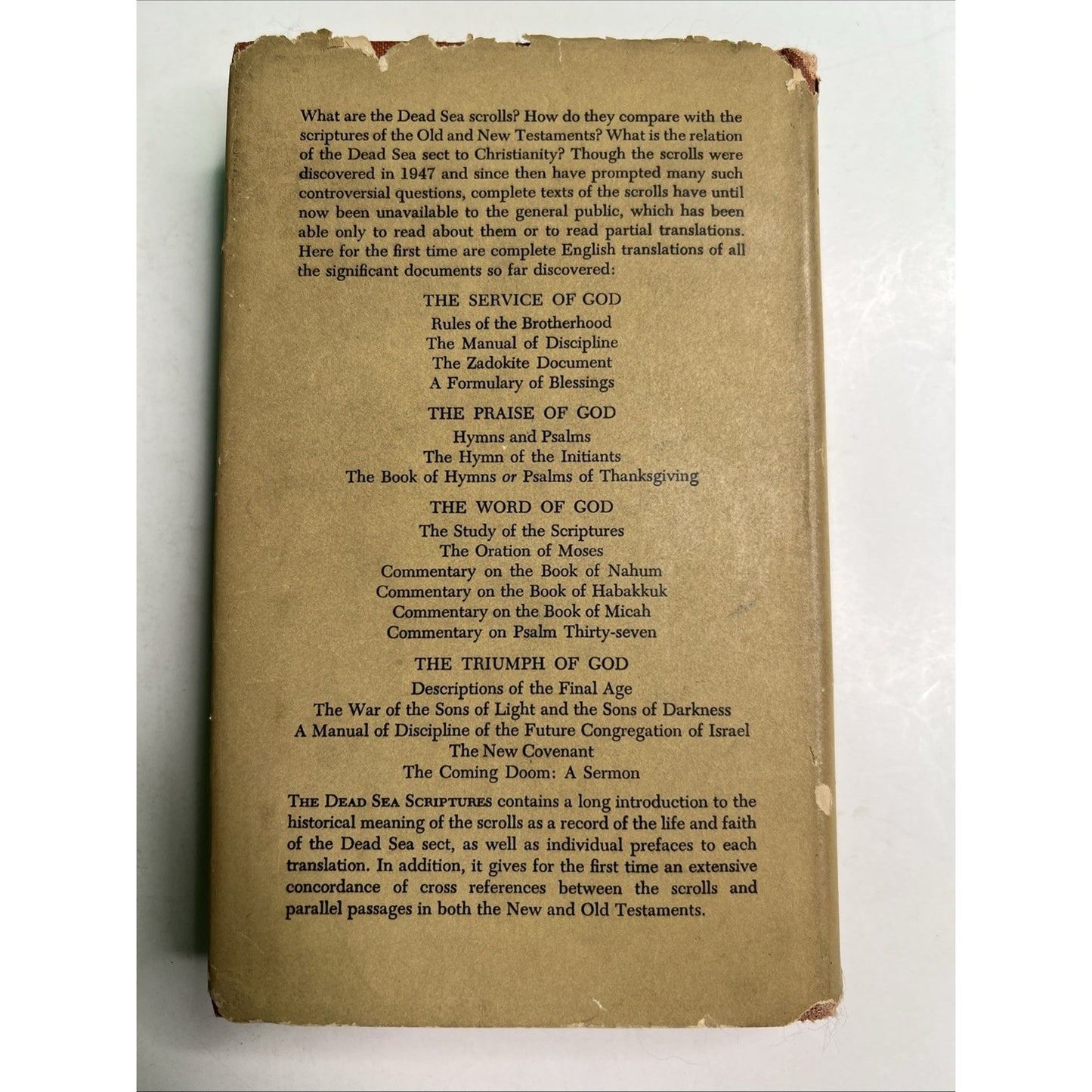 Theodor H. Gaster THE DEAD SEA SCRIPTURES IN ENGLISH 1956 1st Edition HC DJ
