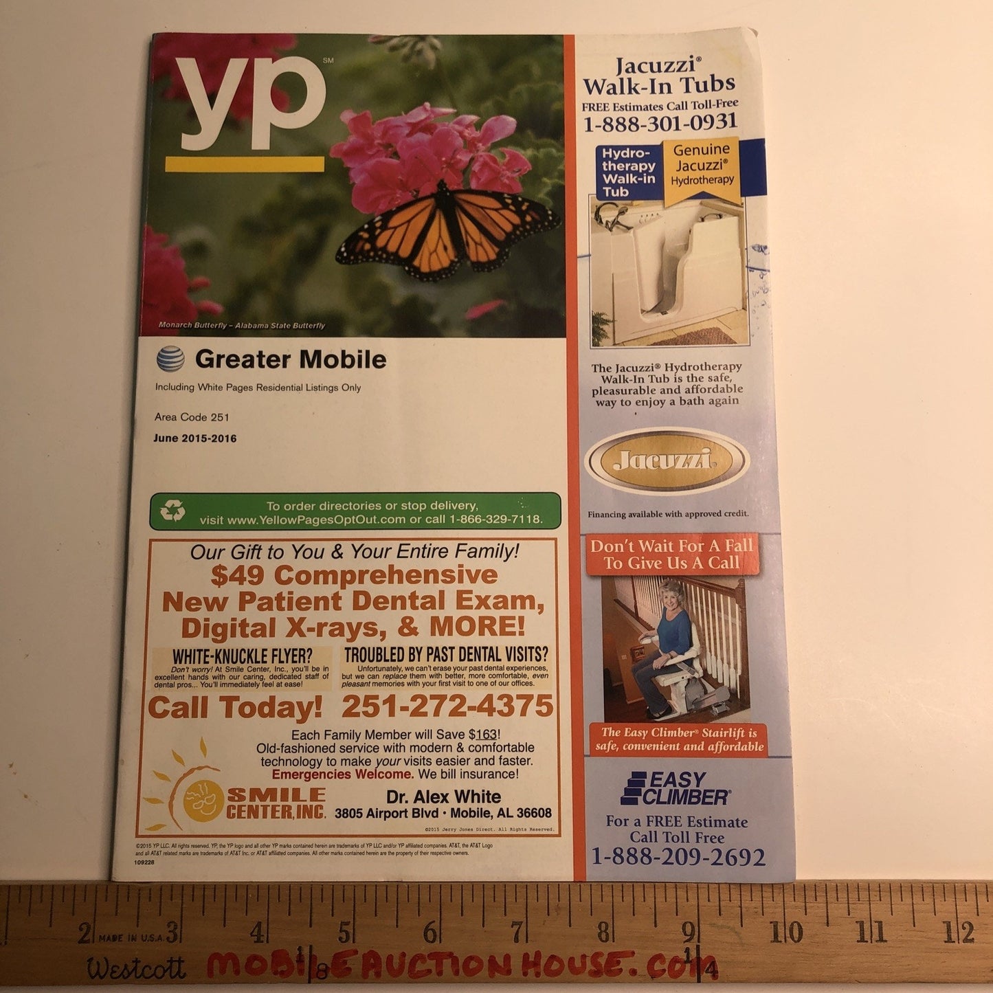 June 2015 2016 YP White Pages Mobile Alabama AL Residential Phone Directory