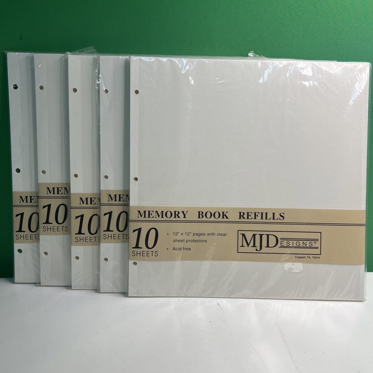 Lot Of 50 MJ Designs 12x12 Memory Book Refills With Sheet Protectors Acid Free