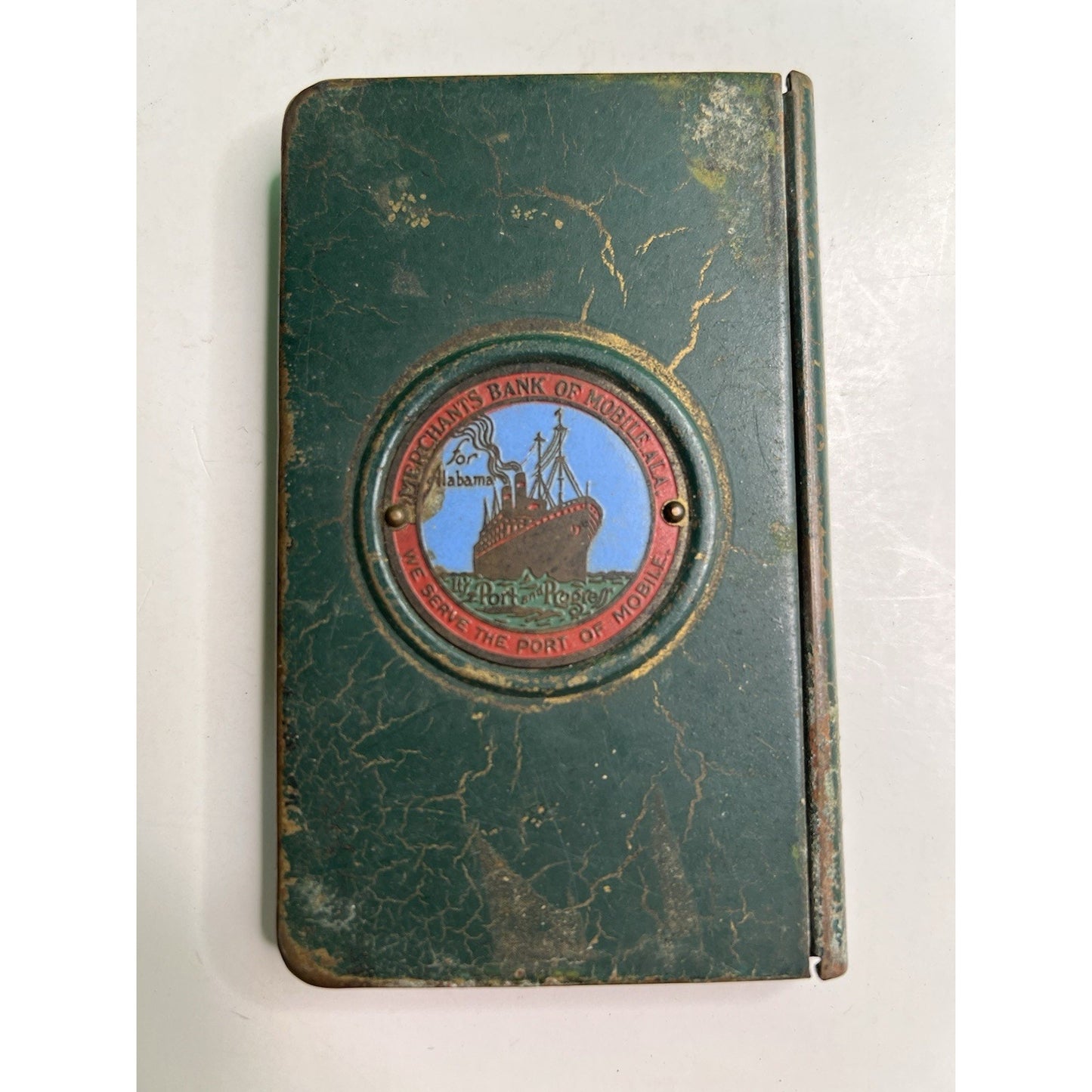 Merchants Bank Mobile Alabama Port Metal Still Bank Safe No Key Advertising AL