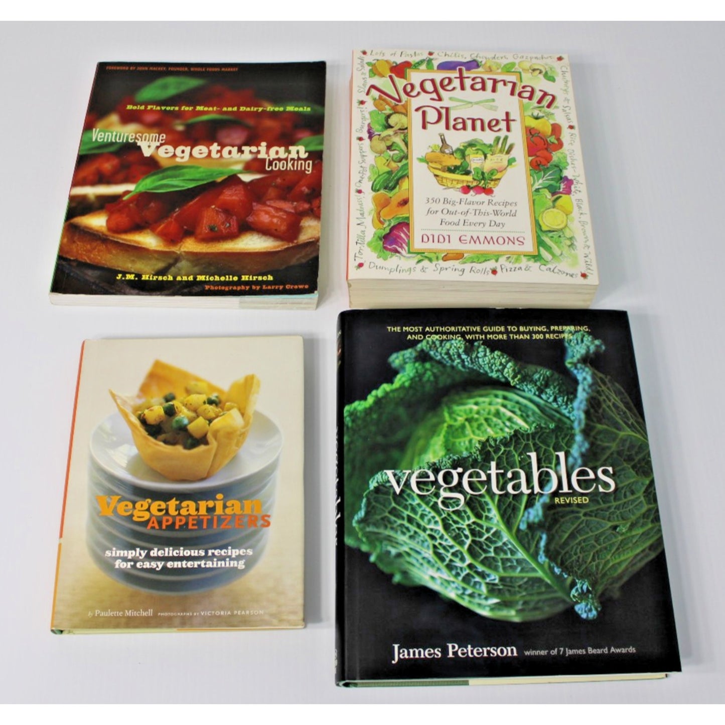 Venturesome Vegetarian Cookbook Lot- 4 Healthy Recipe Cooking Collections
