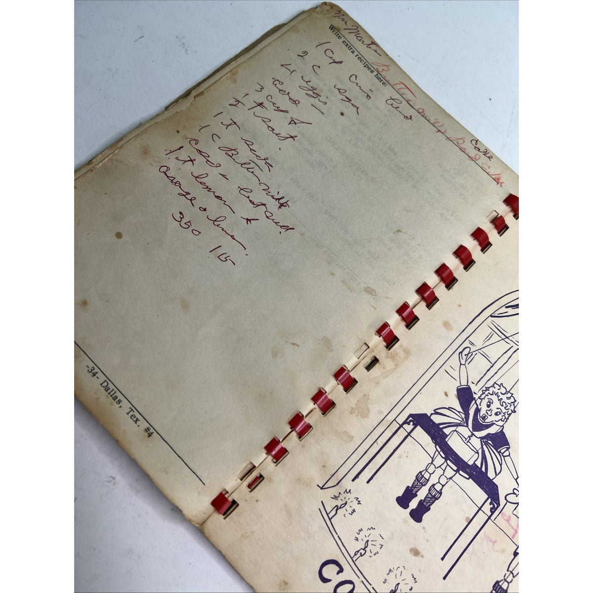 1954 First Cumberland Presbyterian Church Cookbook Dallas Texas Lydia Dorcas