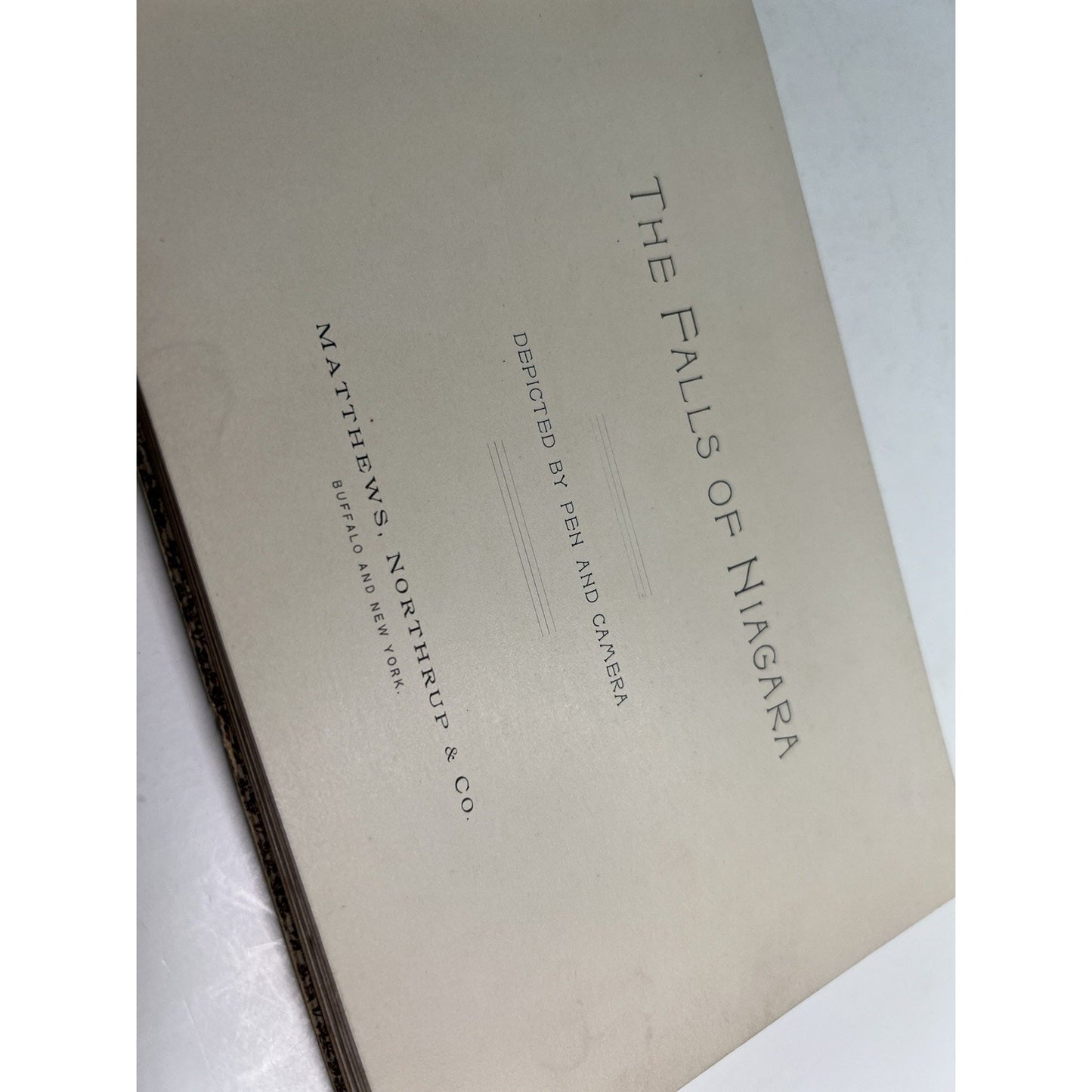 NIAGARA FALLS SOUVENIR BOOK EARLY 1900's Hardcover PICTURE BOOK With Advertising